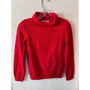 WoolOvers‎ Red Cashmere Merino Wool Turtleneck Sweater XS